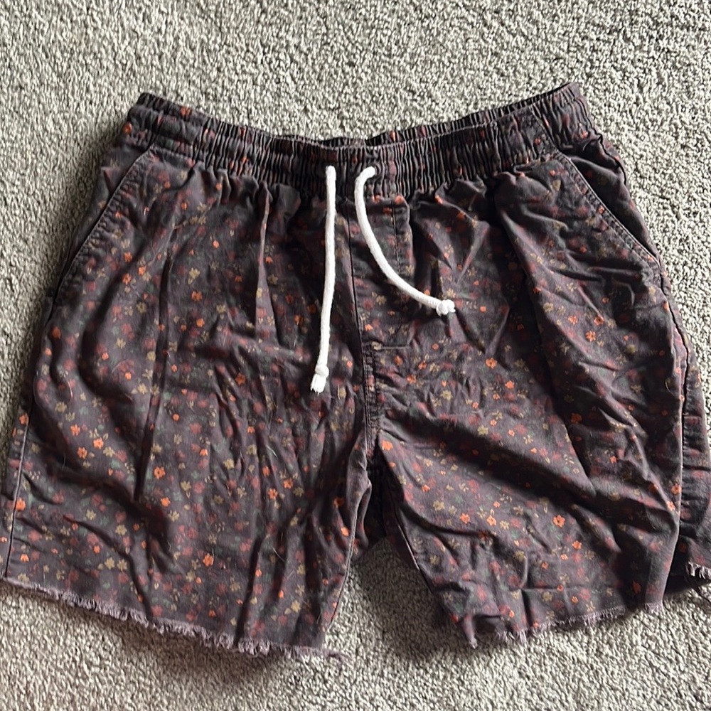 Brown floral shorts